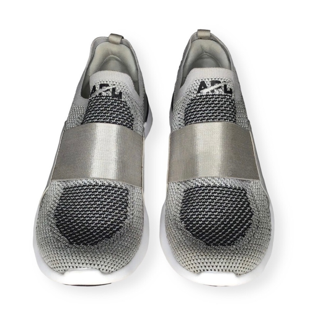 APL TechLoom Bliss Sneakers in Metallic Silver/White/Black.